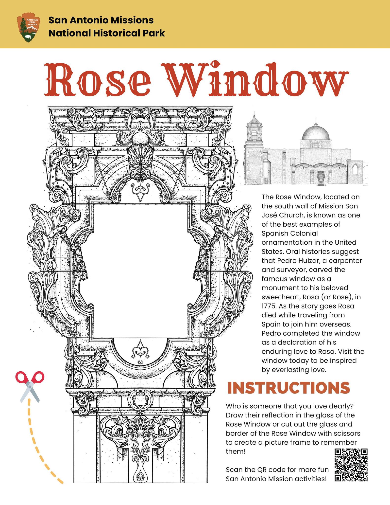 Mission San Jose's rose window symbolizes enduring love
