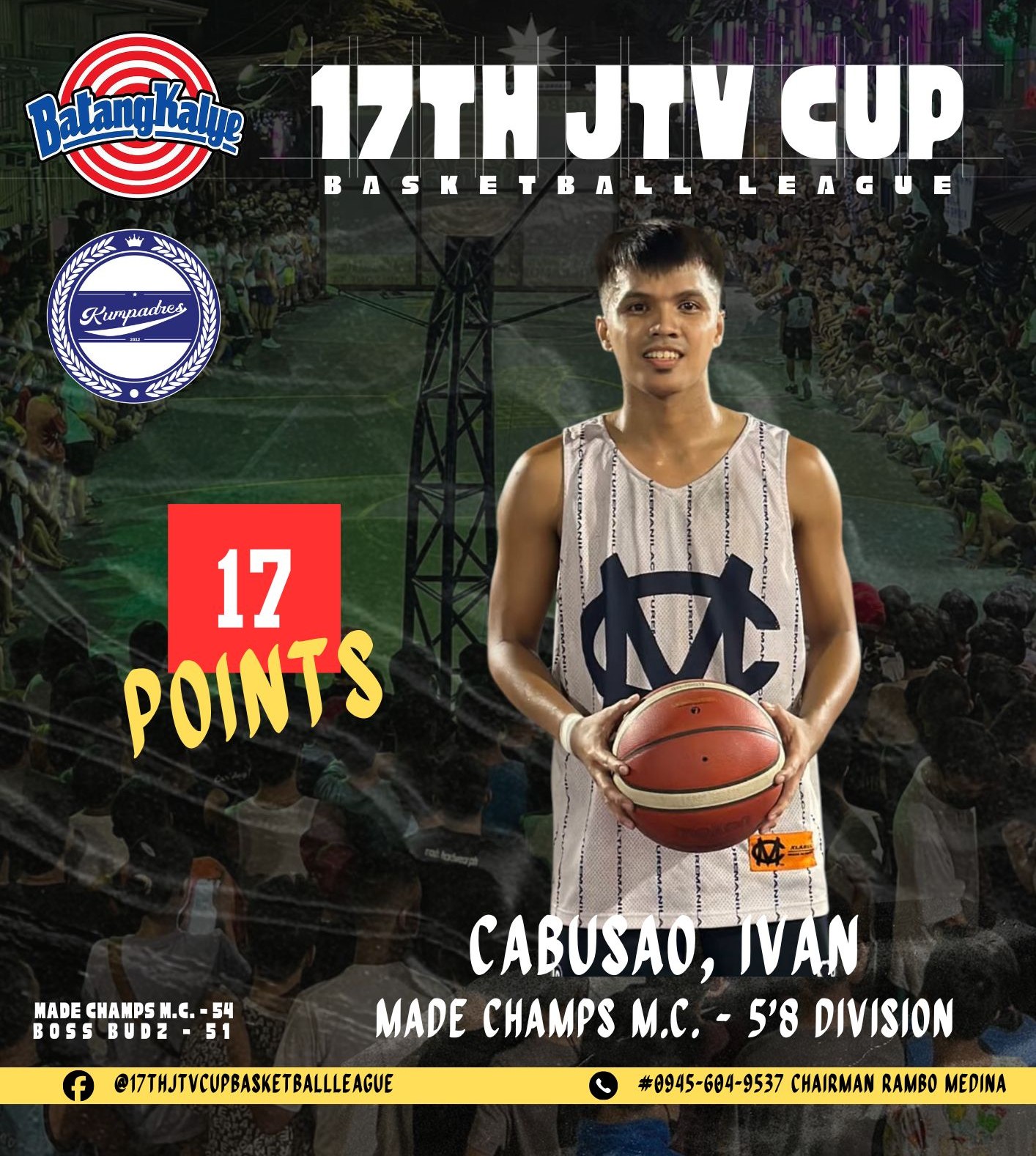 17th - OCTOBER 10, 2025 "T.G.I.FRIDAY" @JTV ARENA MADE CHAMPS M.C. - 54