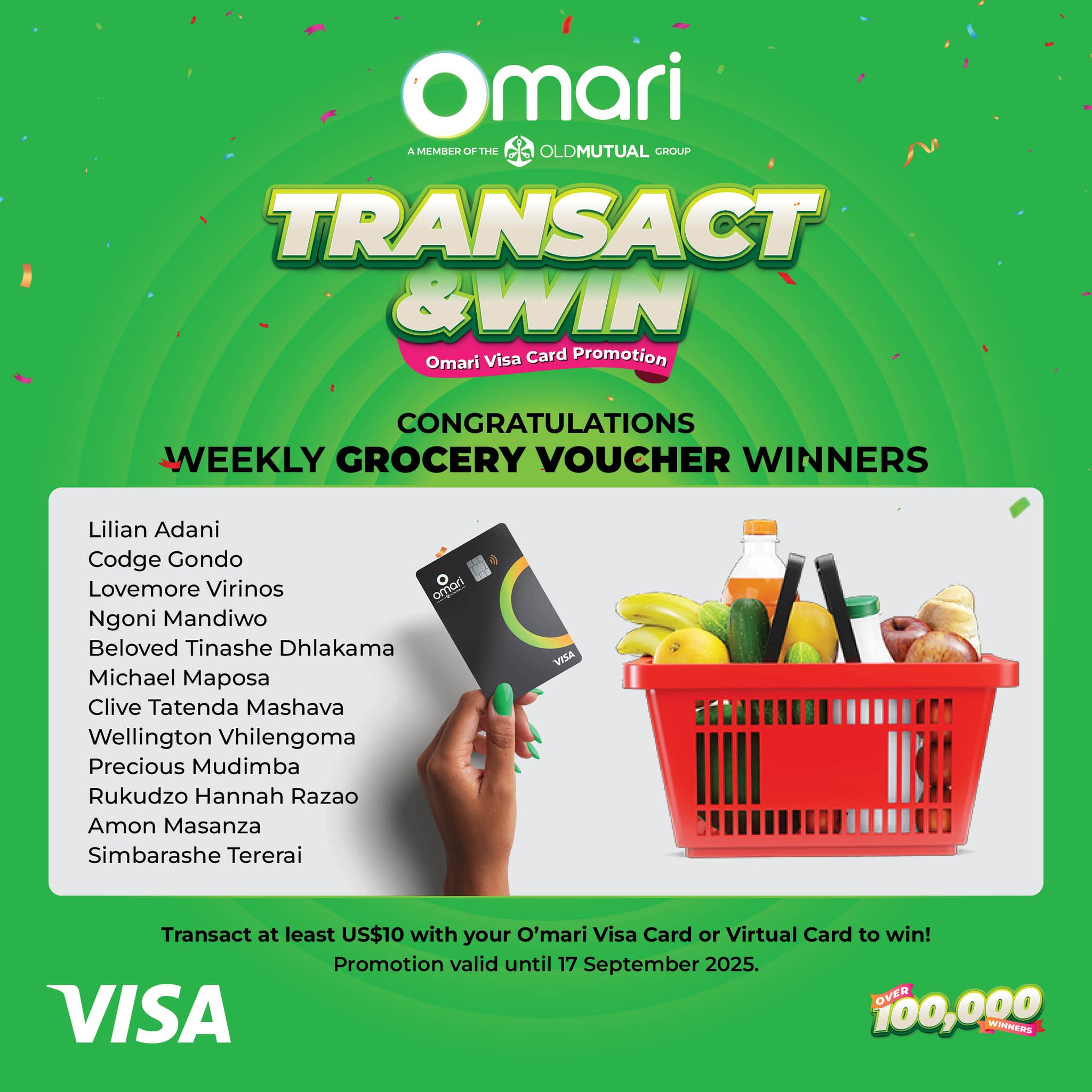 O'mari Zimbabwe - Congratulations to our Week 12 Omari... | Facebook