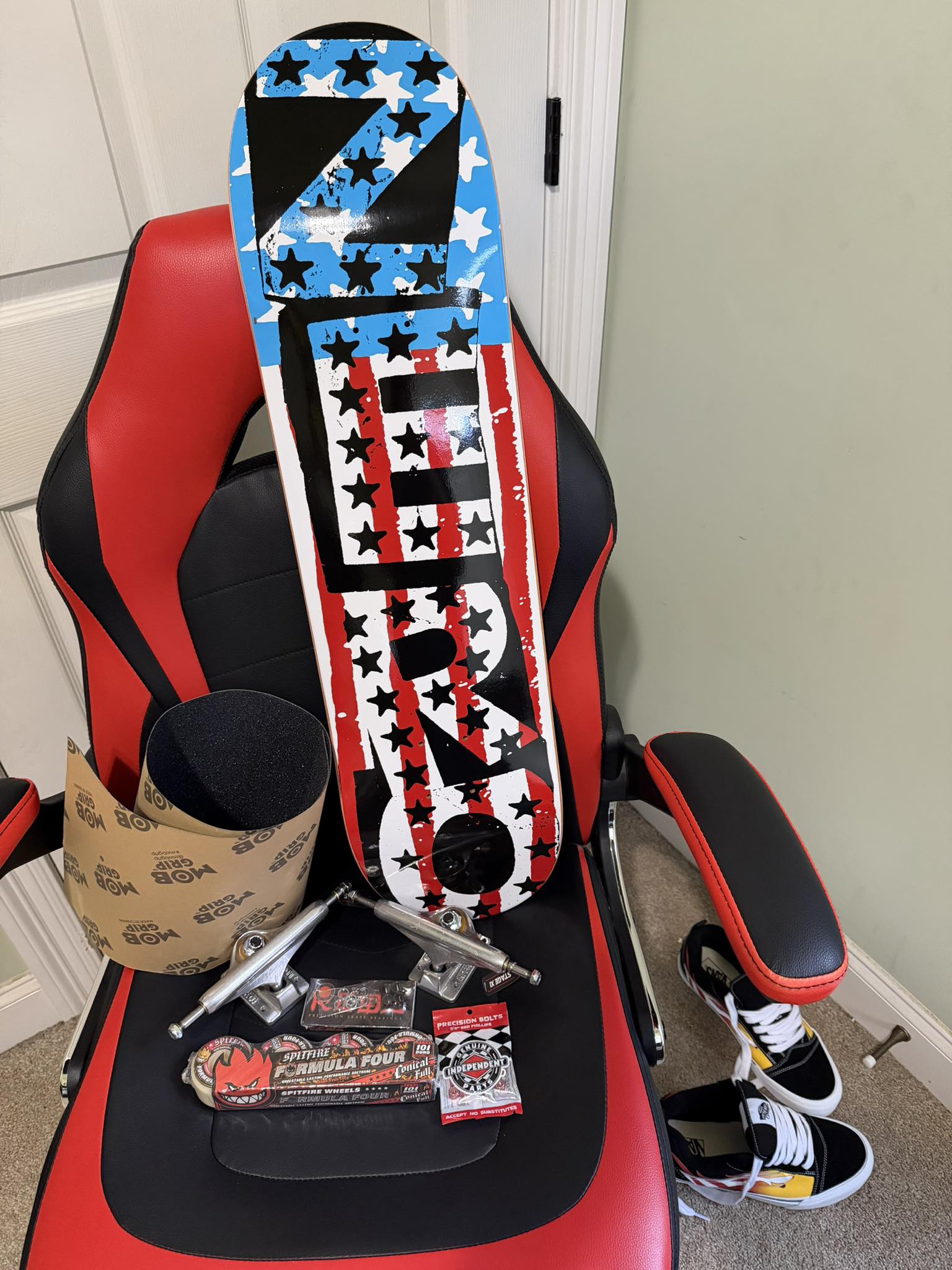 Customizing a new skateboard with specific parts