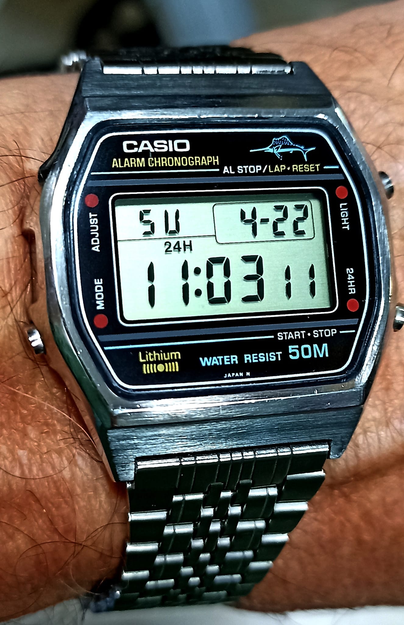 Just arrived, my NOS Casio Marlin W36 with red dots 🤩
