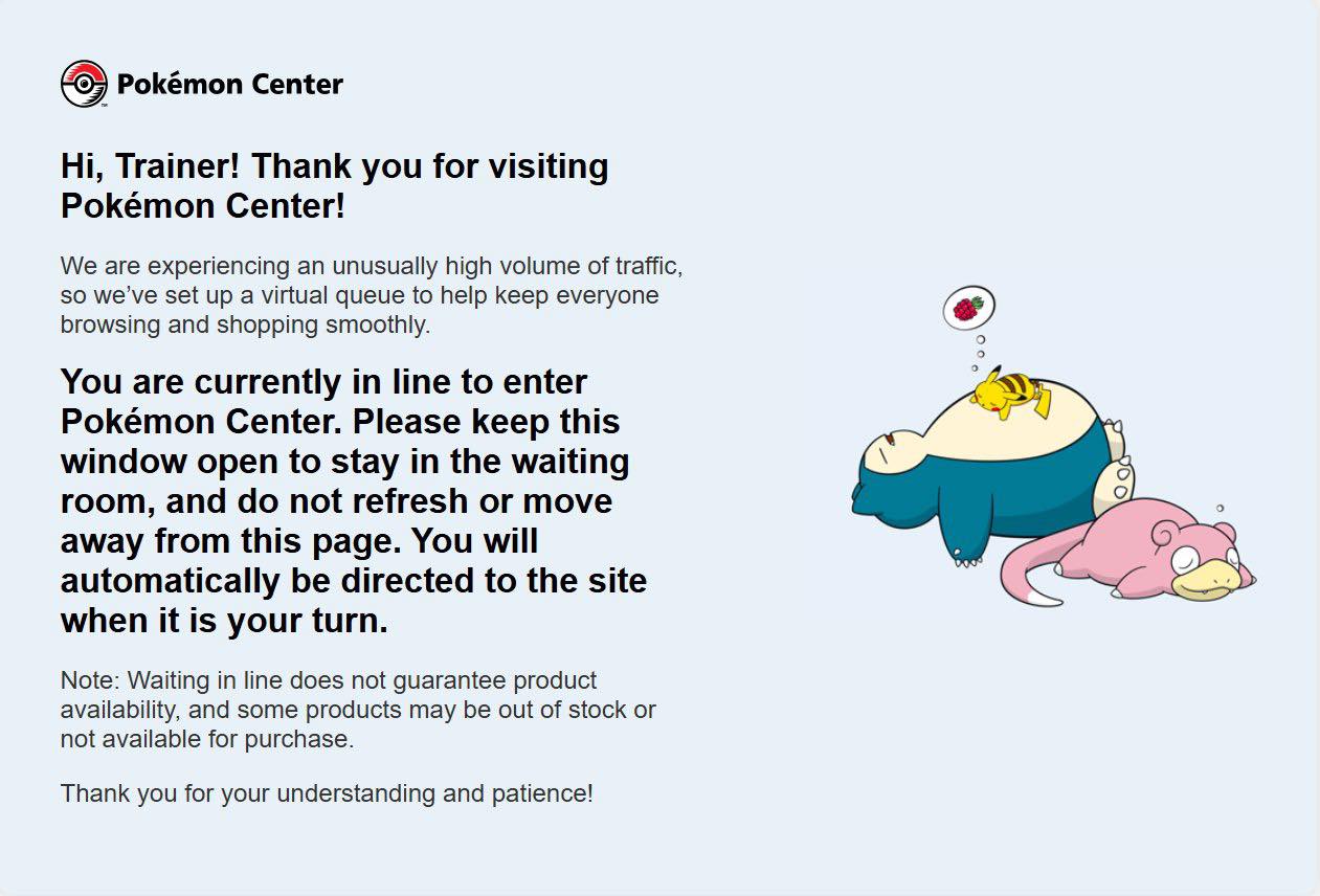 Pokémon Center Queue has started... - Pokémon Global News | Facebook