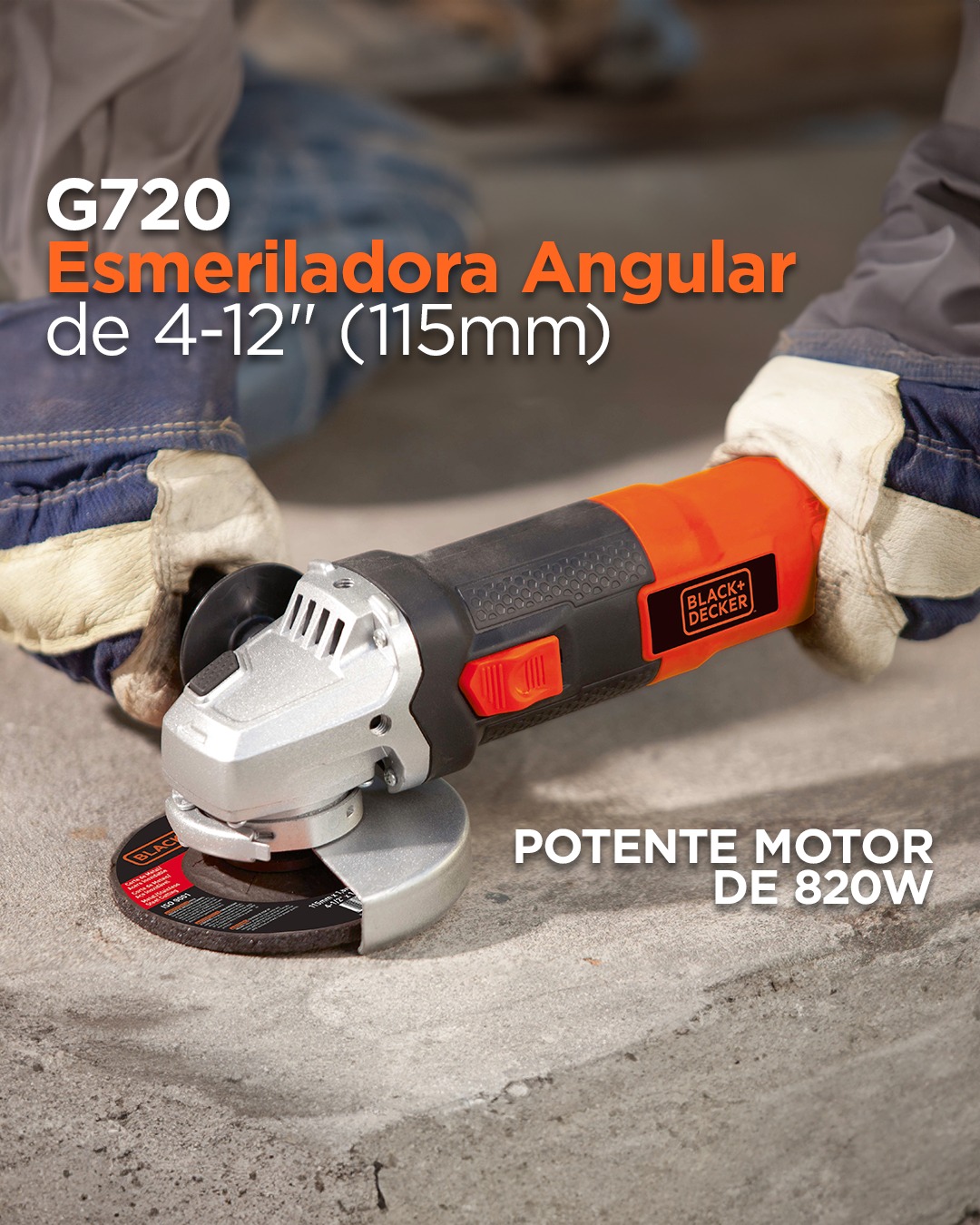 BLACK+DECKER - La Esmeriladora Angular G720 se destaca...