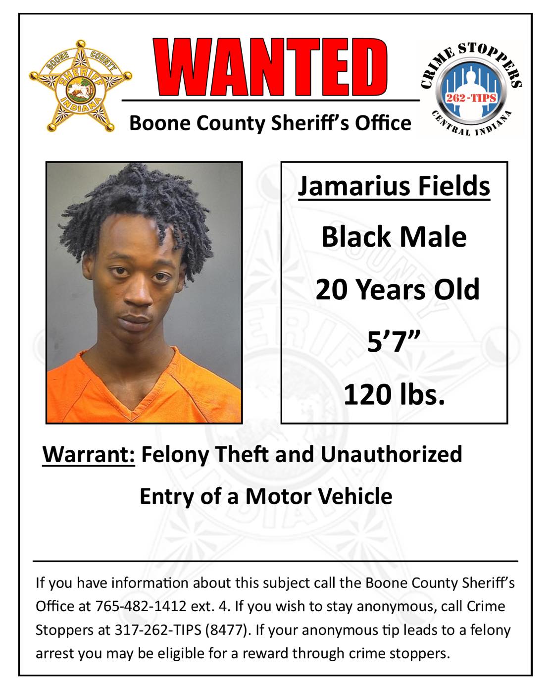 Wanted person Lee Long by Boone County Sheriff's Office