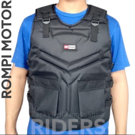 Kayamara Production - Cek Rompi Motor Riders Hitam | Pelindung Dada ...
