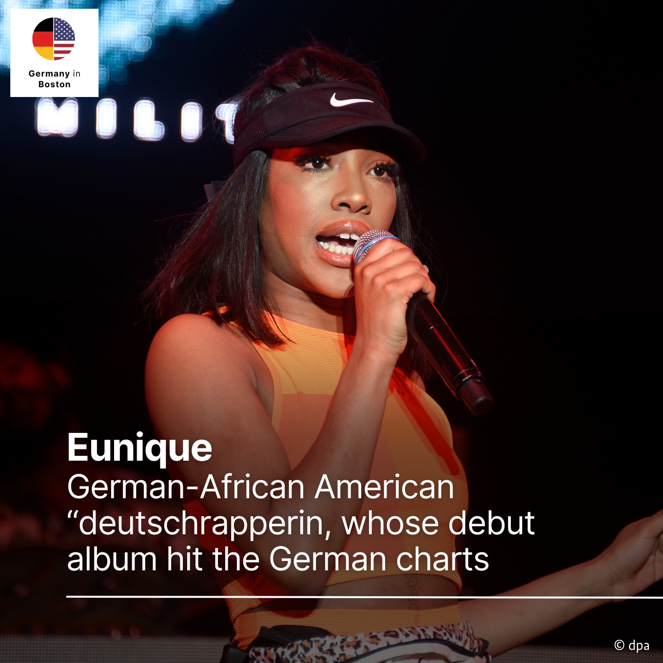 Eunique is a Ghanaian-African American German artist who raps 