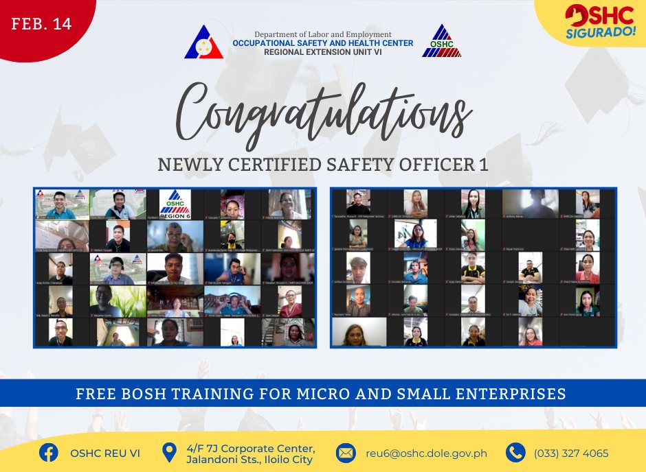 OSHC - 𝙊𝙎𝙃𝘾-𝙍𝙚𝙜𝙞𝙤𝙣 6 𝙘𝙚𝙧𝙩𝙞𝙛𝙞𝙚𝙨 𝙢𝙤𝙧𝙚 𝙨𝙖𝙛𝙚𝙩𝙮 𝙤𝙛𝙛𝙞𝙘𝙚𝙧𝙨 𝙞𝙣 𝙈𝙎𝙀𝙨 The OSHC ...