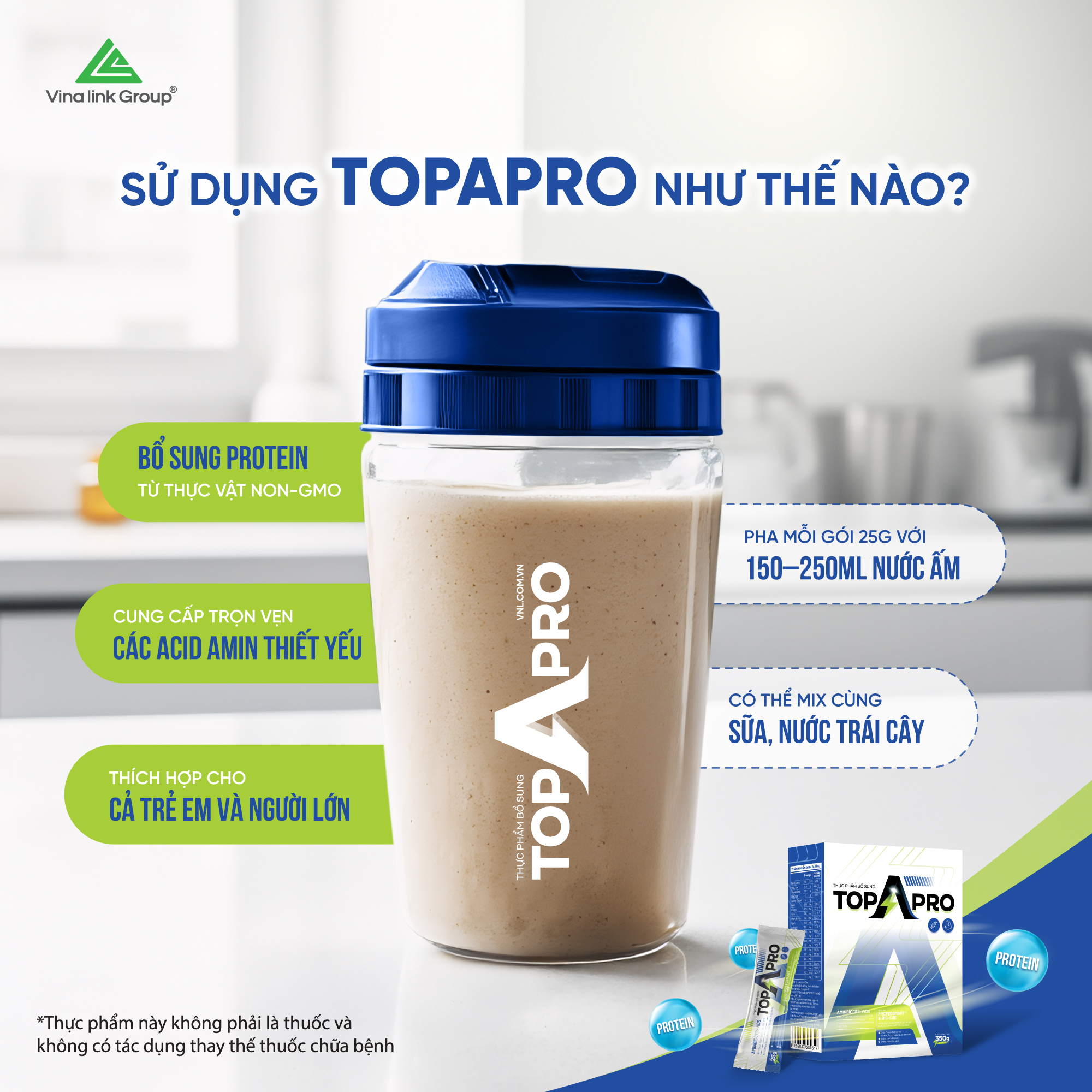 Vinalink - ⚡ TopApro – Nguồn dinh dưỡng bổ sung protein cho cả gia đình ...