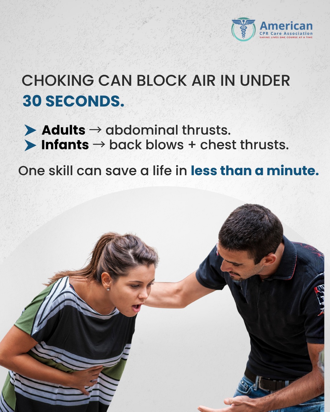 A blocked airway... - American CPR Care Association - ACCA | Facebook