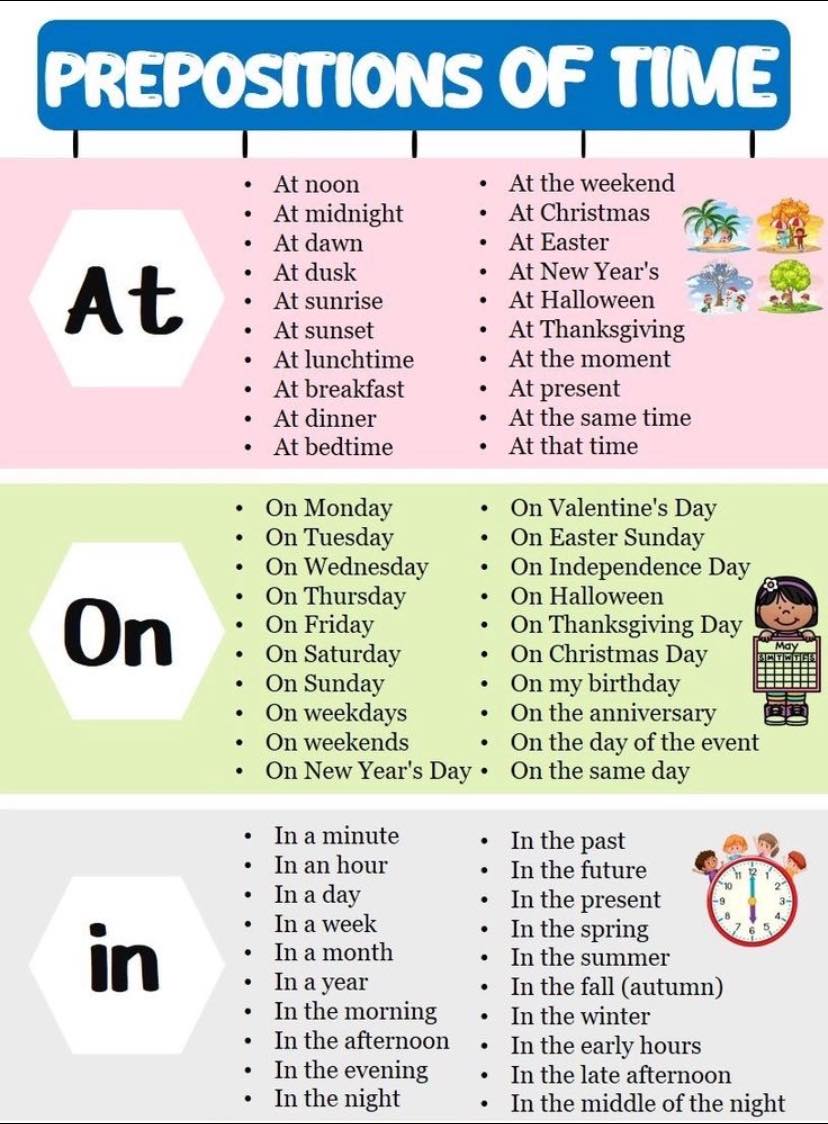 Marwan’s - Prepositions of time 🔥 #English #vocabulary #learn #تعلم ...