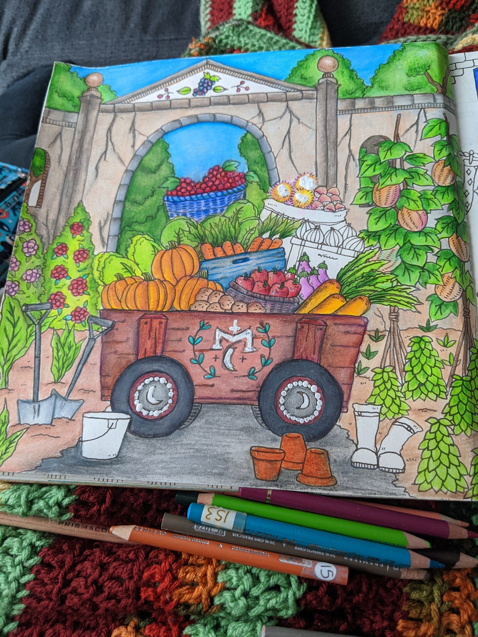 Romantic country coloring with Prismacolor Premier