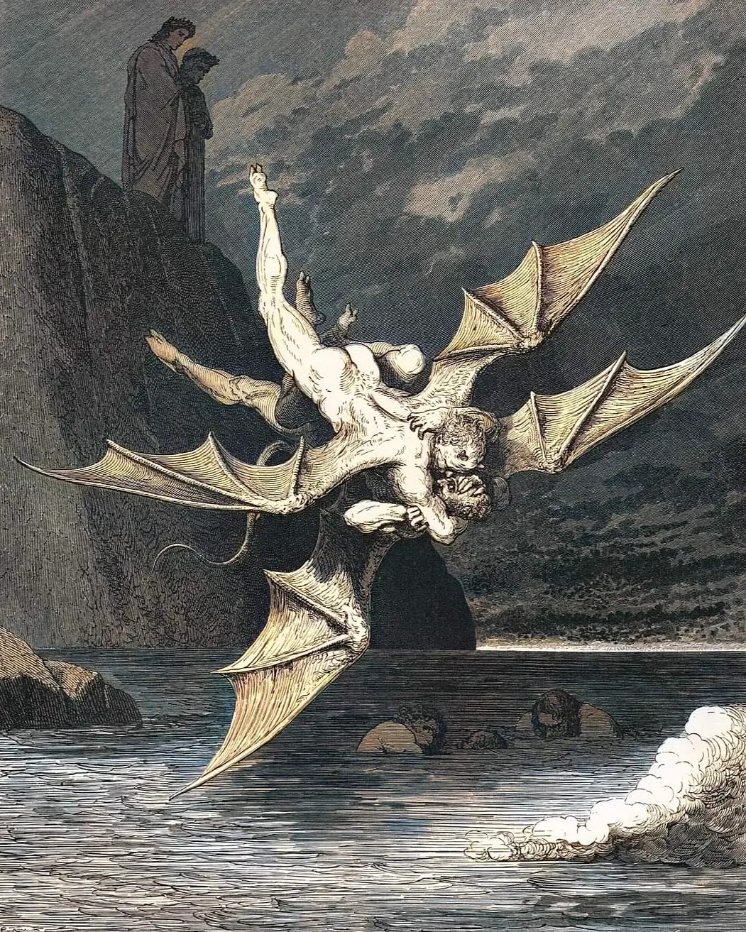 Dark - Inferno Canto 21 - Two Devils Falling into Boiling Pitch, circa ...