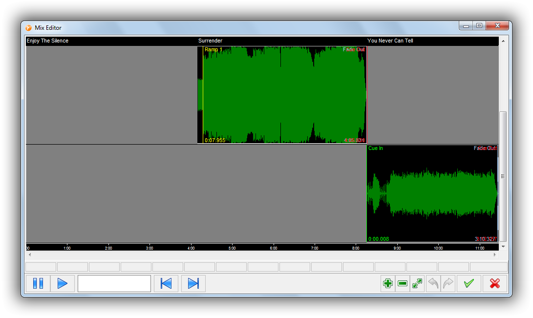The Mairlist Radio Automation Software Vertical Zoom In Mix Editor Ctrl Mouse Wheel Note The Scrollbar On The Right Hand Side Facebook
