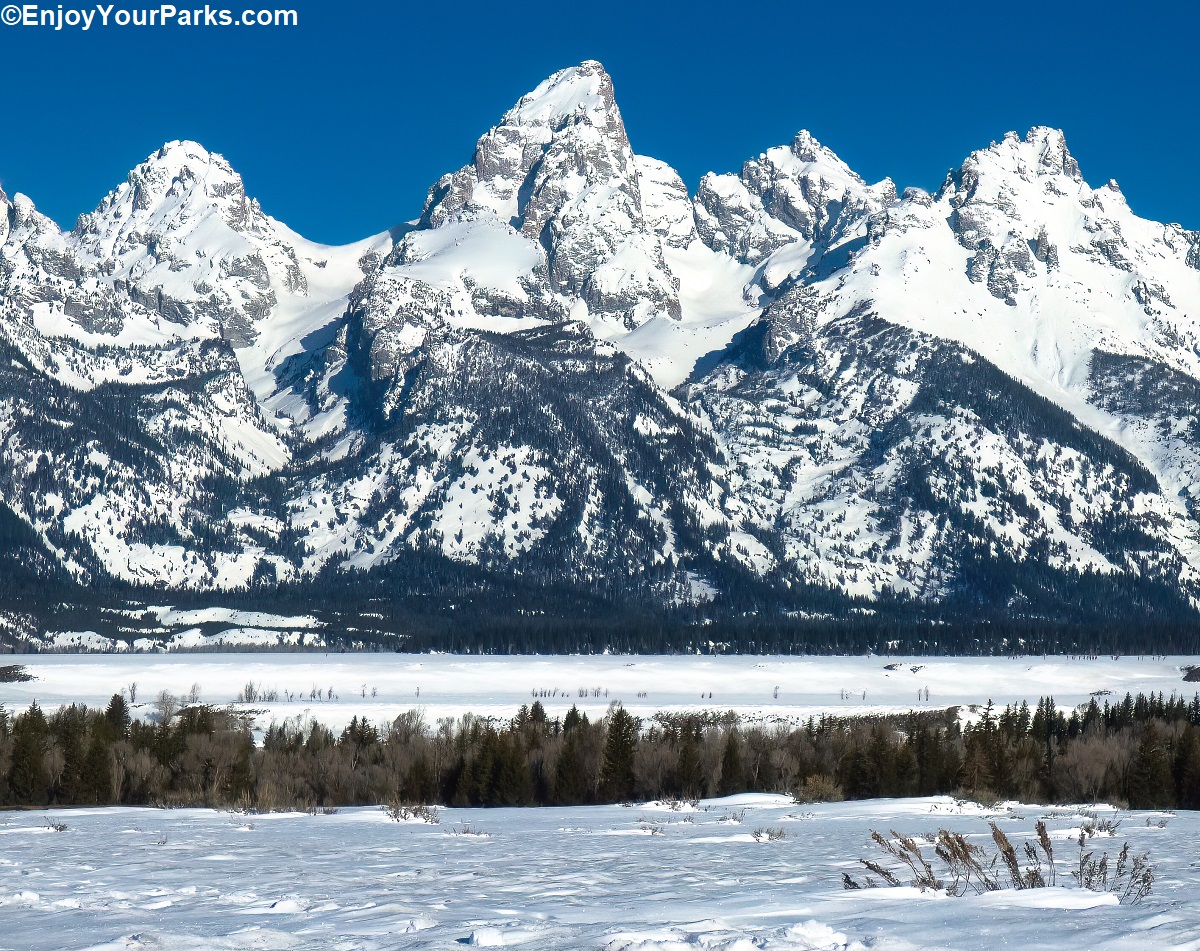 GRAND TETON IN WINTER. We snapped this winter shot of Grand Teton