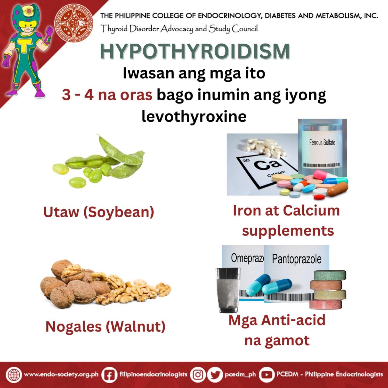 bakit bawal ang glutathione sa may thyroid mga pasyenteng problem, SAVE this post dahil ito ultimate guide mo sa mga o kailangan mong iwasang kainin. For more health related contents, follow PCEDM on Social Clinical Benefits and Safety