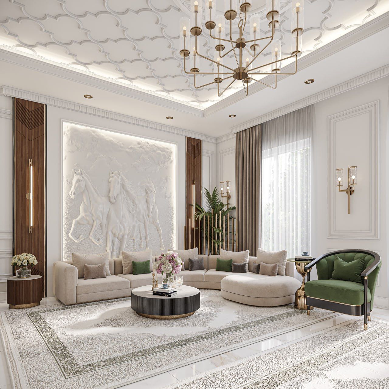 Tarek Alkhattab - HAPPY EID 🤍 Neo classic Living room...