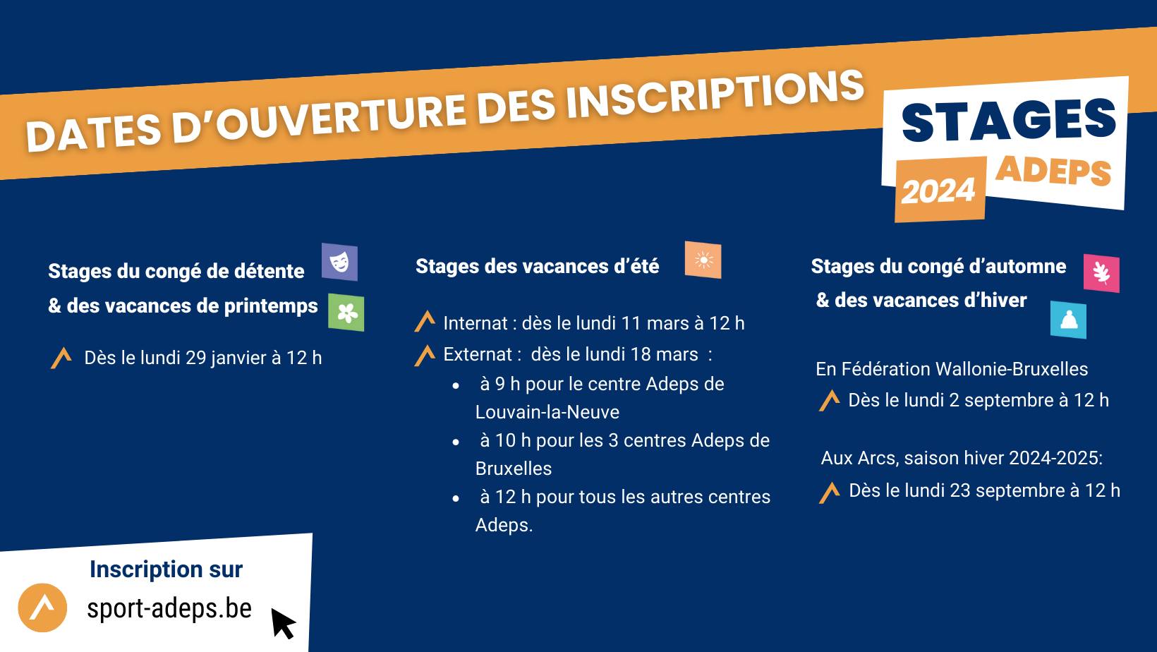 📣 Stages de détente et de printemps Les... - Adeps - Officiel | Facebook