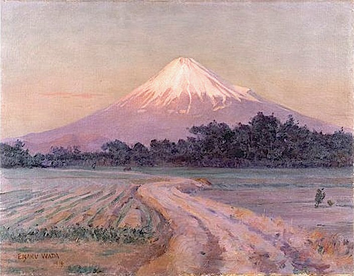 Mount Fuji oil painting on canvas inspired by Daisaku Ikeda