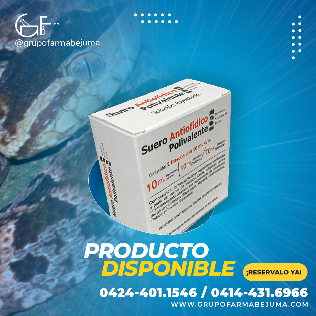 Grupo - SUERO ANTIOFÍDICO 🐍 Caja con dos (2) frascos viales de 10mL ...