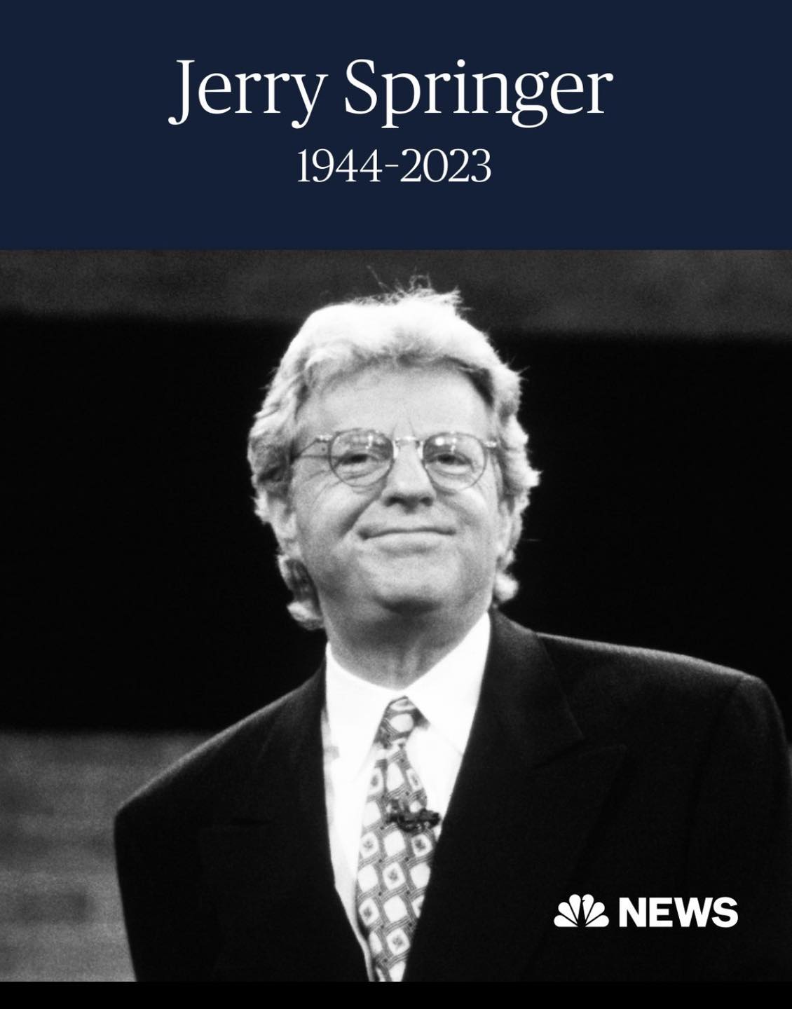 Michelle - Breaking: Jerry Springer has died at the age of 79 | Facebook