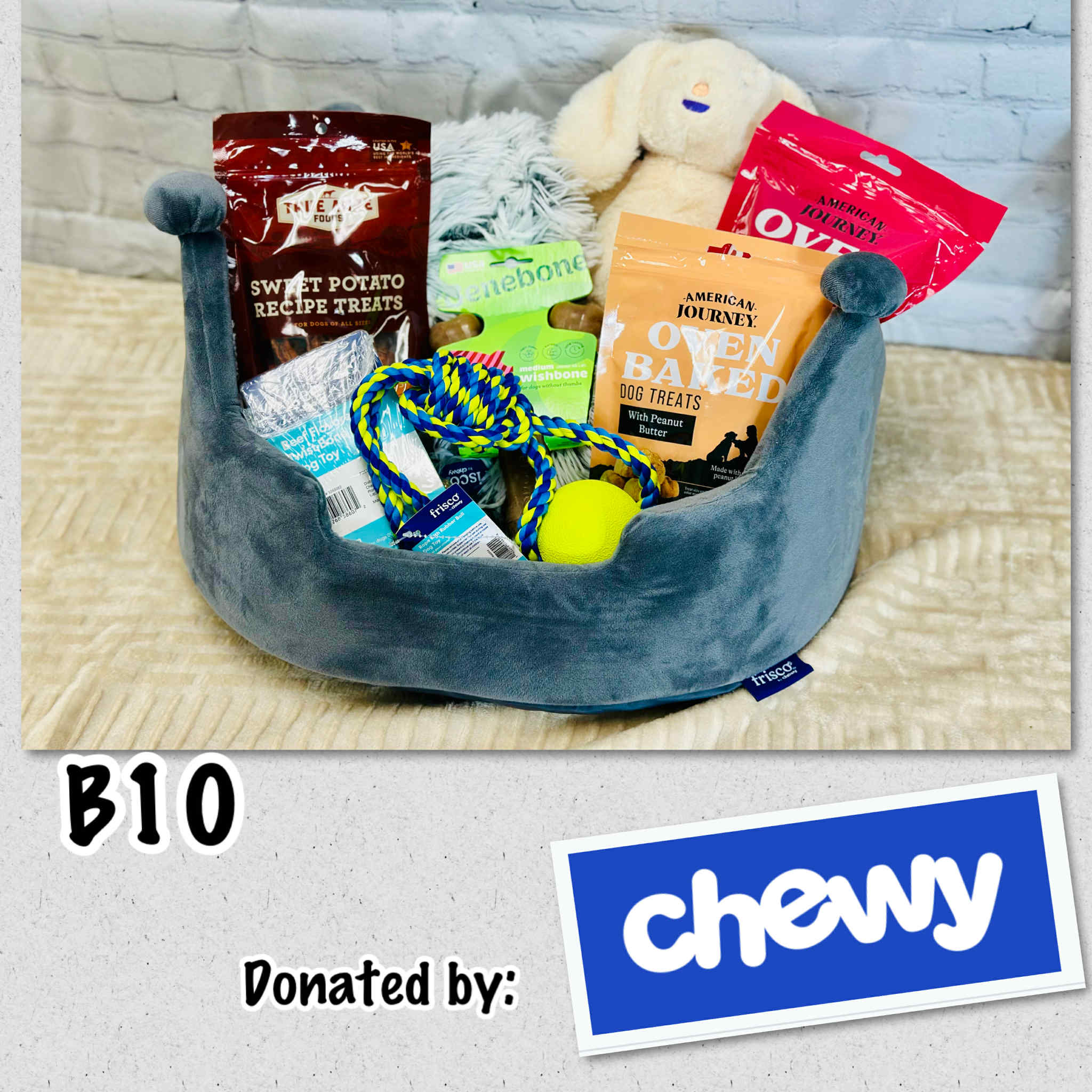 Fetch - Small pet bed with pet items donated by Chewy | Facebook