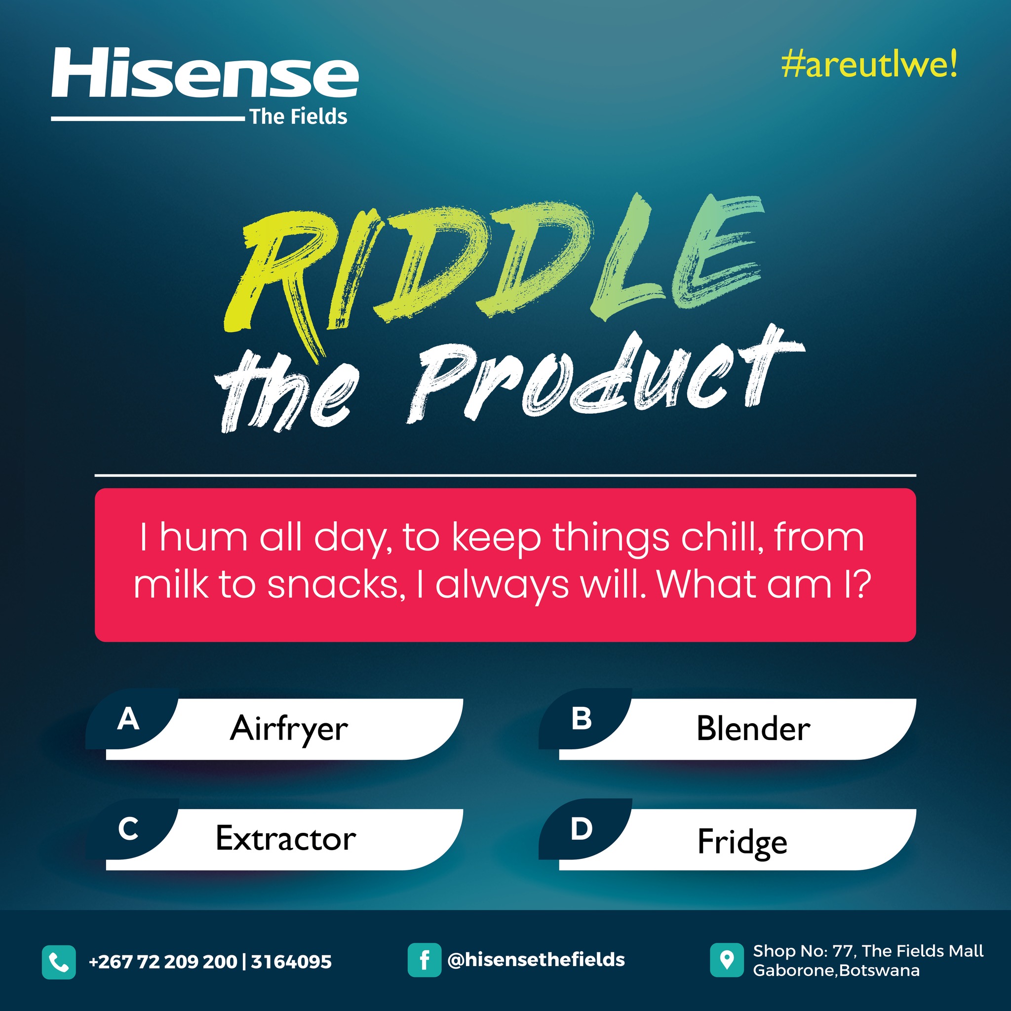 It's riddle o'clock with Hisense -... - Hisense - The Fields | Facebook