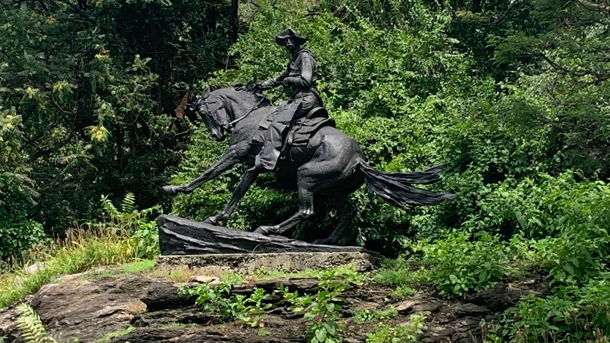 Frederic Remington's cowboy statue in Fairmount Park