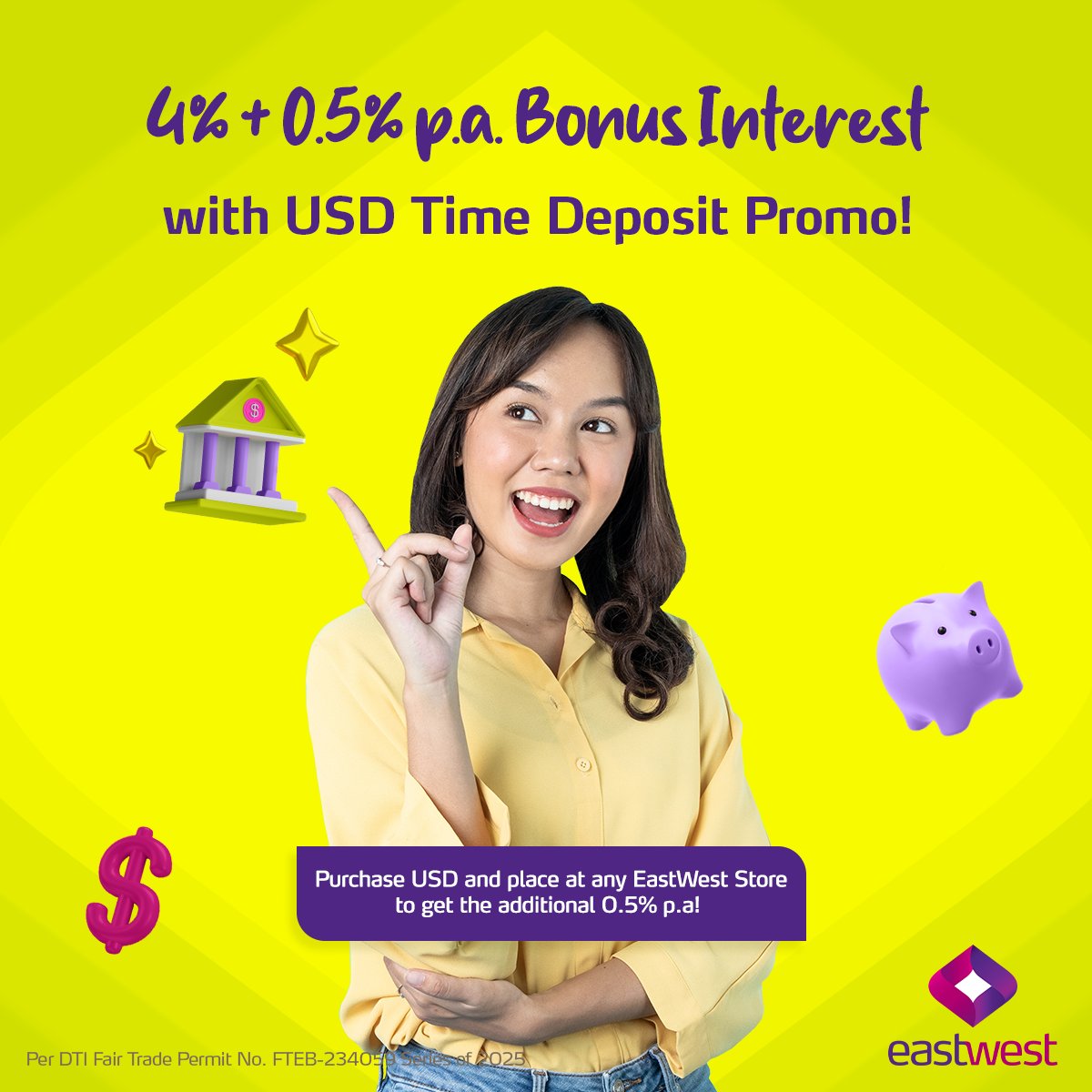 EastWest Bank - Good news! Boost your dollar savings by up... | Facebook