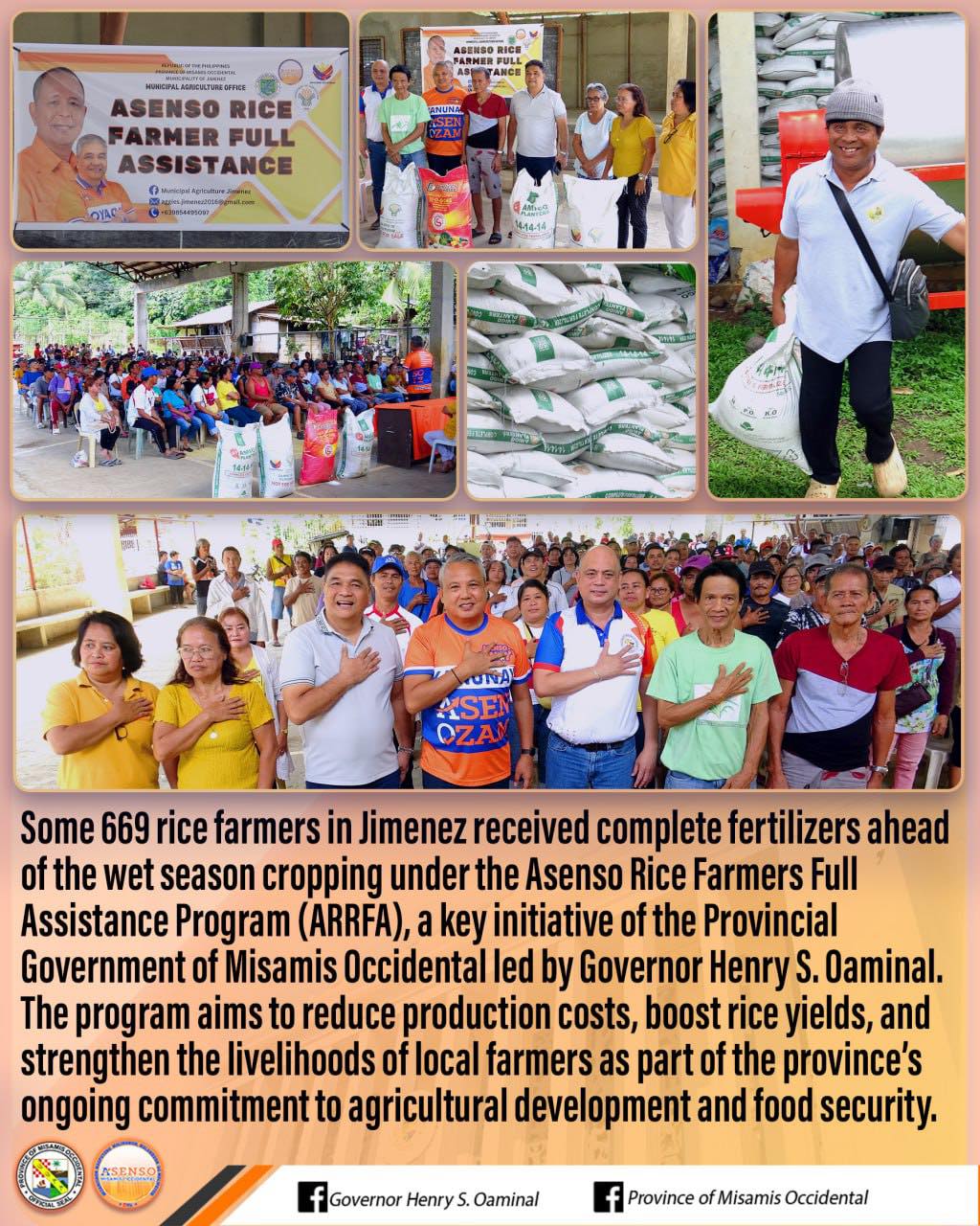 Province - 👀Some 669 rice farmers in Jimenez received complete ...