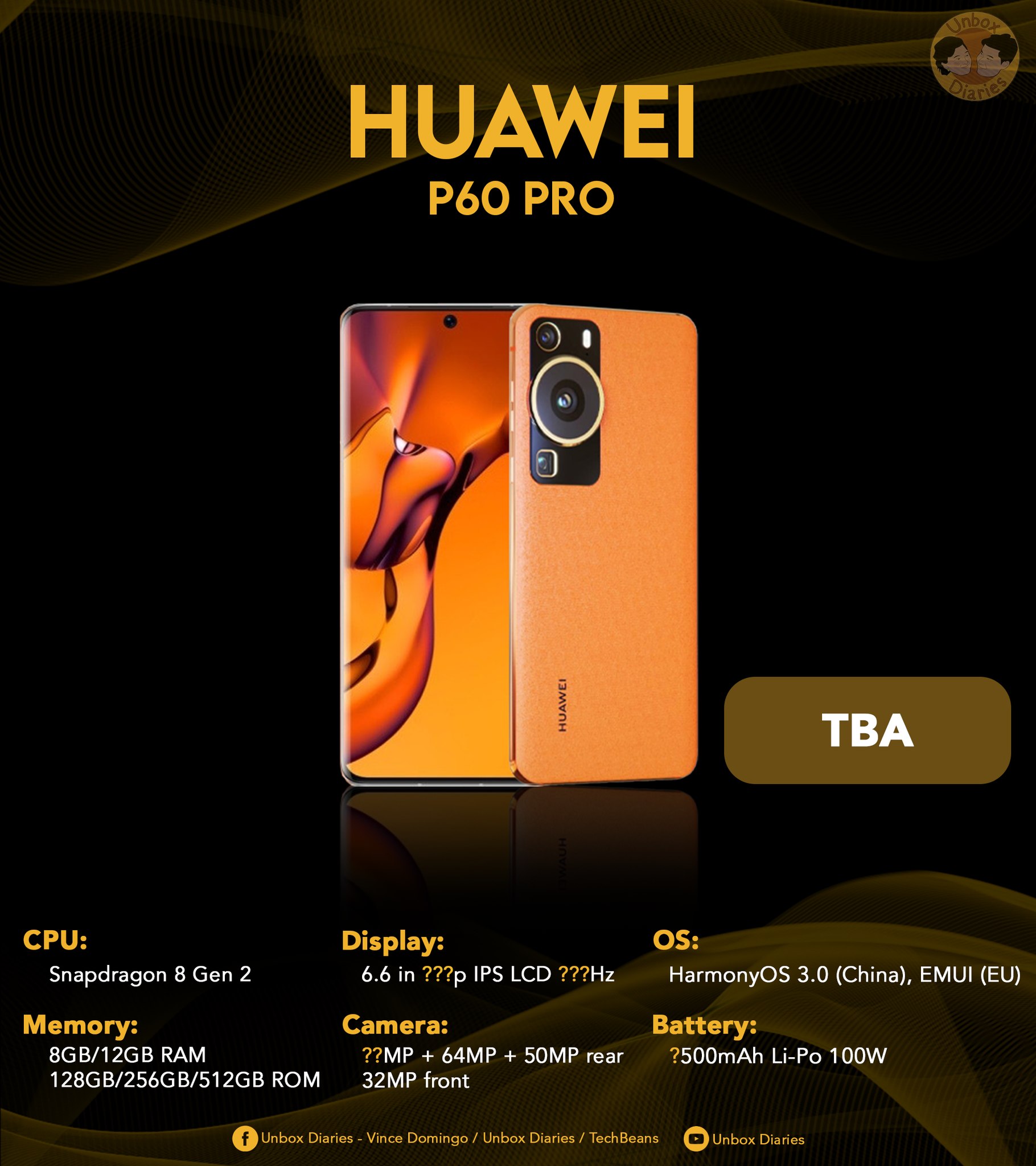 The 8GB/256GB version of the HUAWEI P60 Pro is priced at Php59,999.