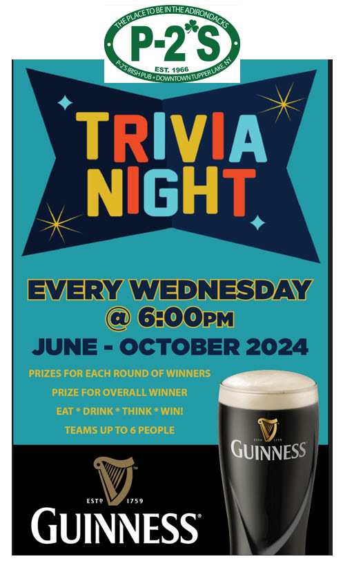 Wednesday Trivia @ P-2's Irish Pub