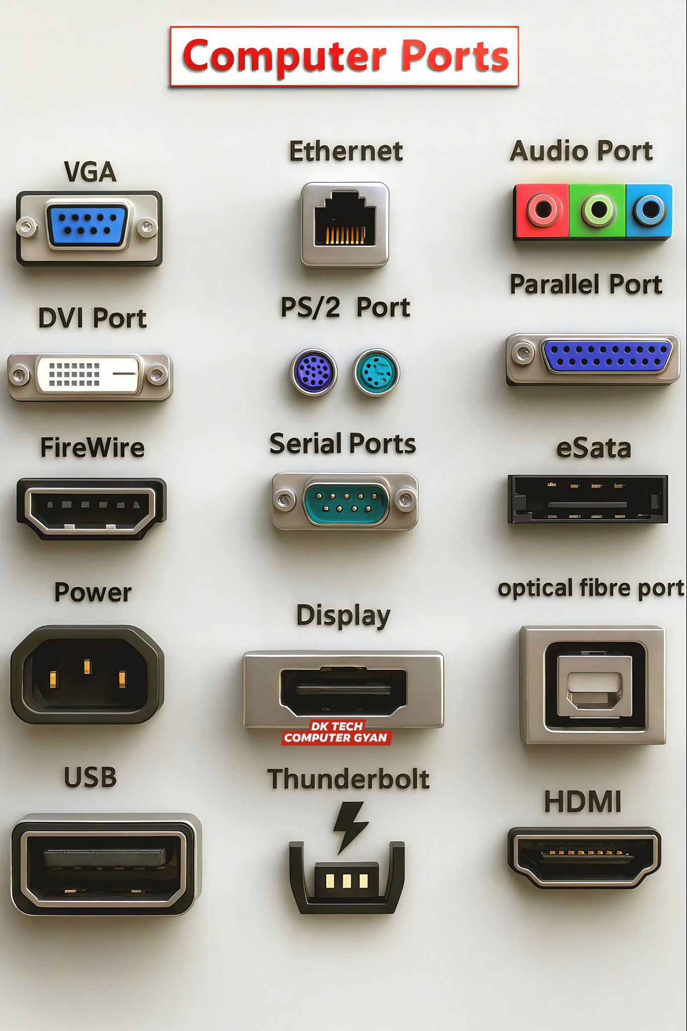 DK - Do You Know What These Ports Are? 🤔🖥️ | Computer Ports You Use ...