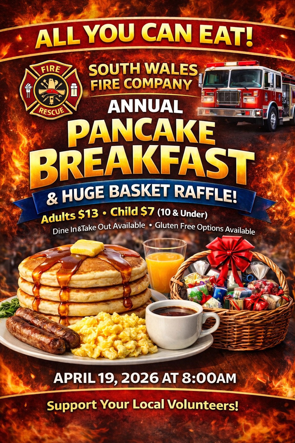 Annual Pancake Breakfast and Basket Raffle