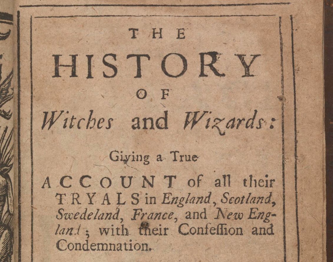 The History of Witches and Wizards, published in London in 1720, is an ...