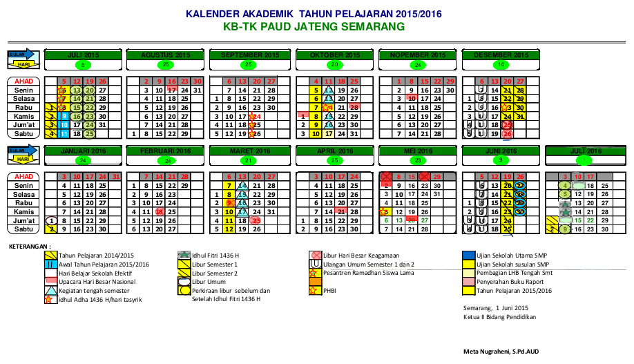 Paud Jateng Kalender Akademik Paud 2015 2016 Kalender Akademik Paud Tk Kb Tpa Sps Tahun Ajaran 2015 2016 Full Download Format Excel Melalui Link Tautan Ini Http Paudjateng Xahzgs Com 2015 08 Kalender Pendidikan Paud 2015 2016 Html Facebook