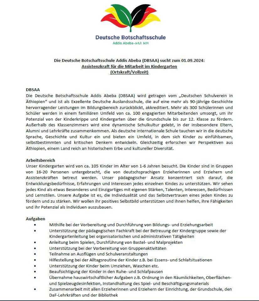 #JobVacancy at the German... - German Embassy Addis Ababa