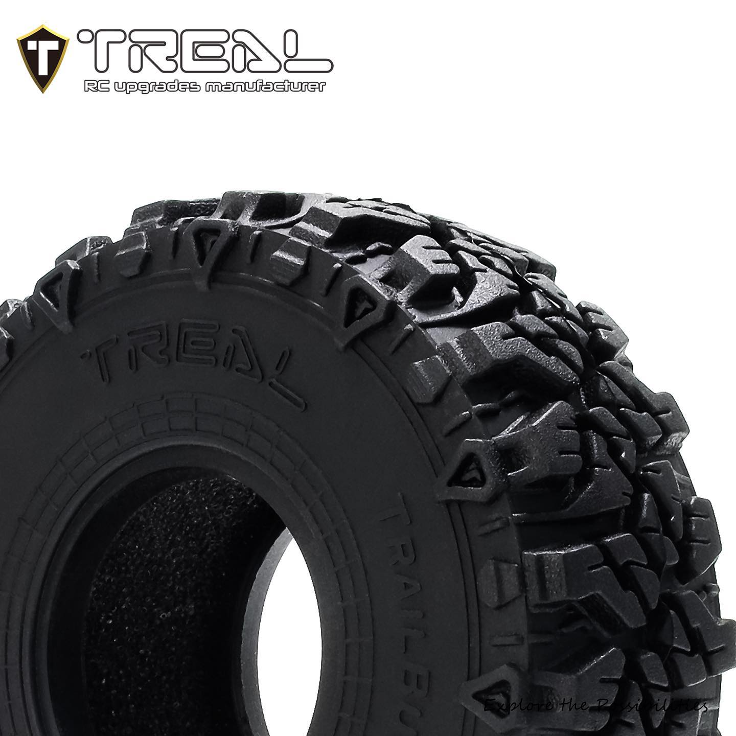 HOBBYSOUL – Lot De 4 Pneus 1.0 58 Mm Super Souples – Pour RC Crawler 1/24 SCX24 / 1/18 TRX4M – Adhérence Max