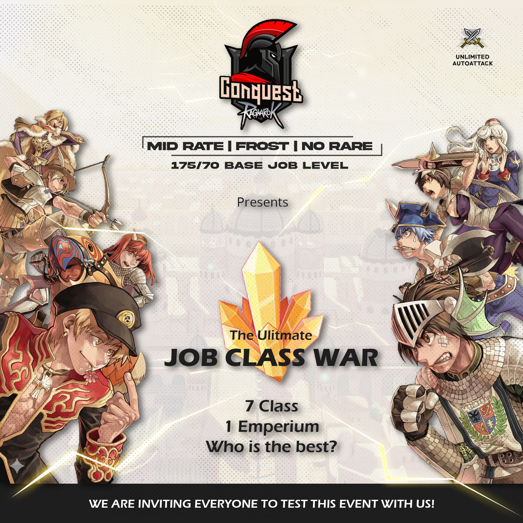 Conquest Ragnarok Midrate 175 | 7 CLASSES. 1 EMPERIUM | Facebook