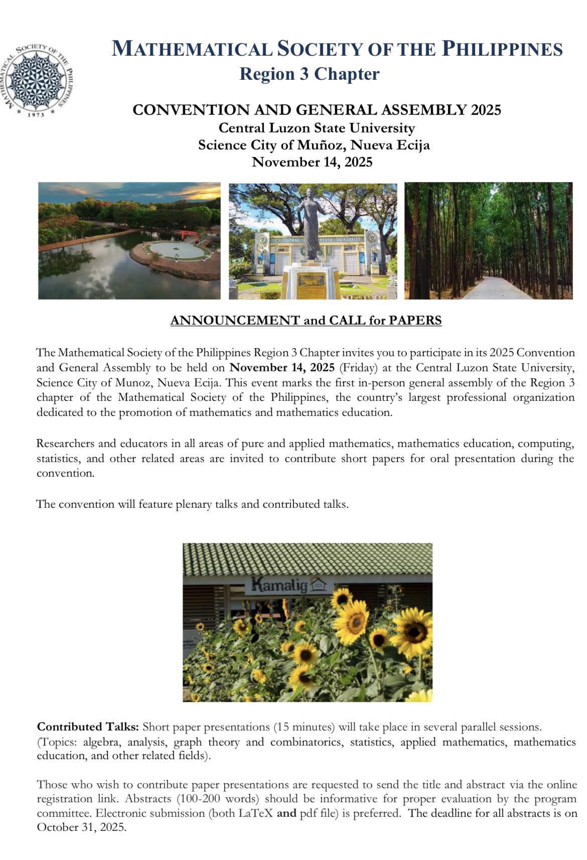 Mathematical Society of the Philippines - Congratulations Kelvin Lagota ...