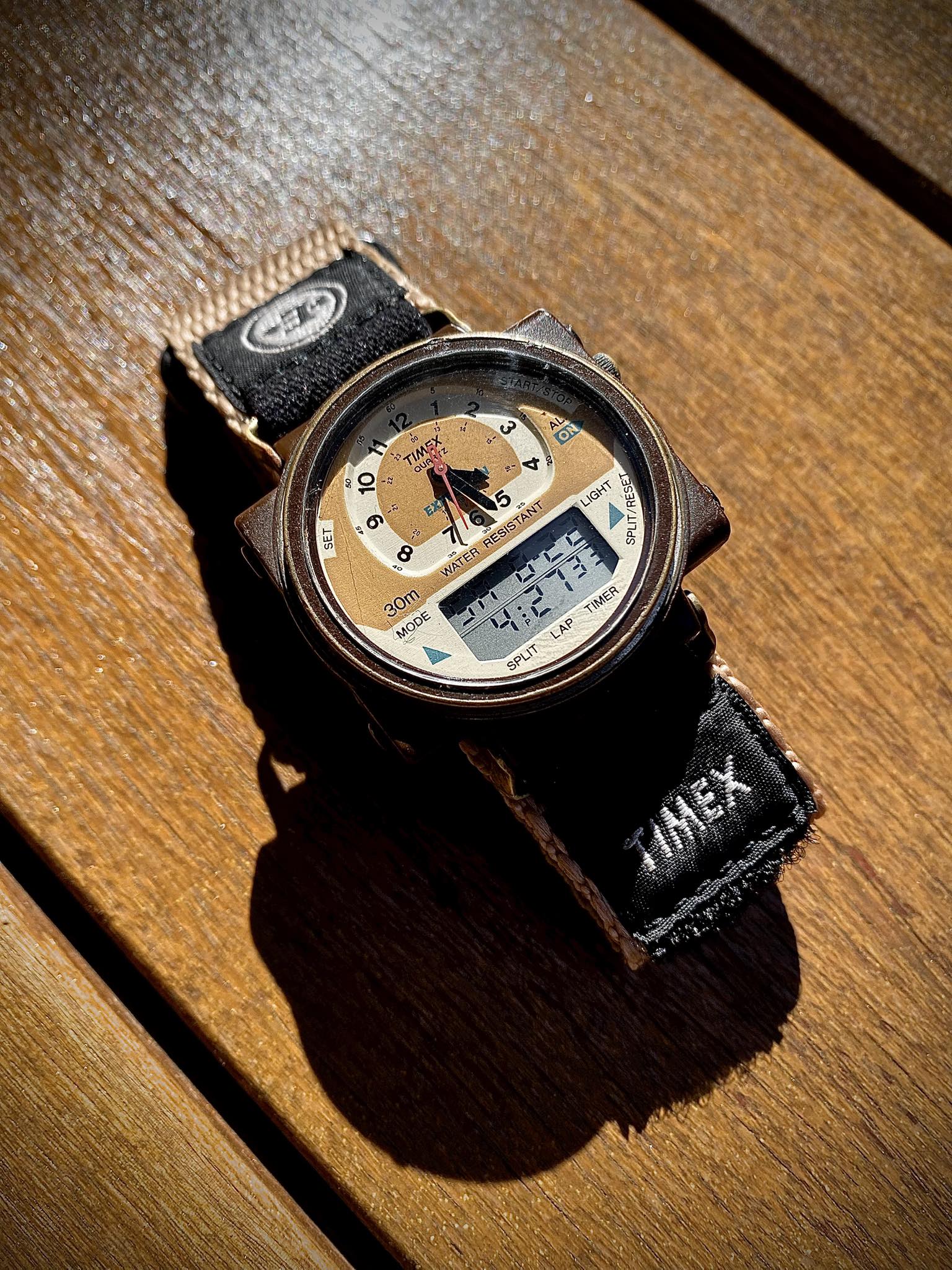 Early 90s Timex expedition Ana-Digi, from the Indian market.