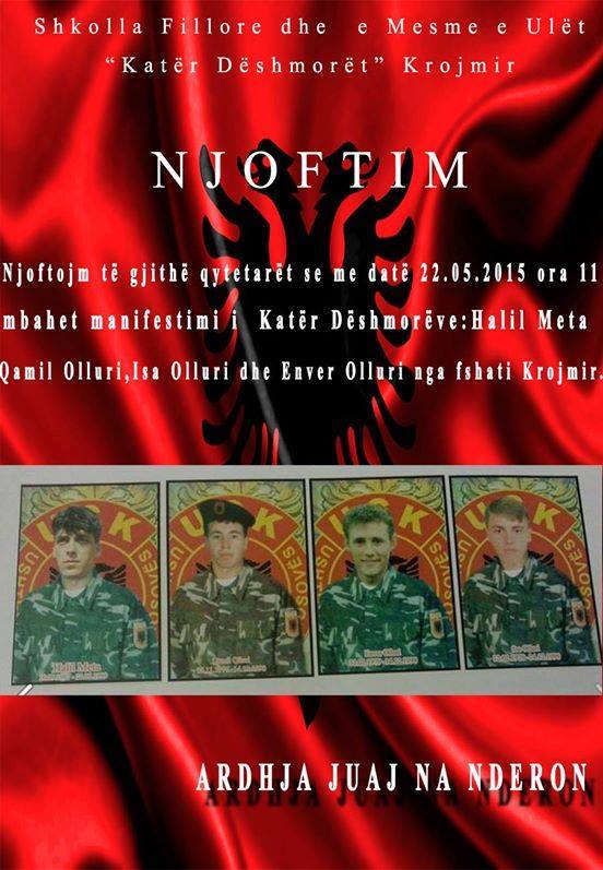 Krojmiri - Neser me 22 Maj në Krojmir, mbahet manifestimi përkujtimor ...
