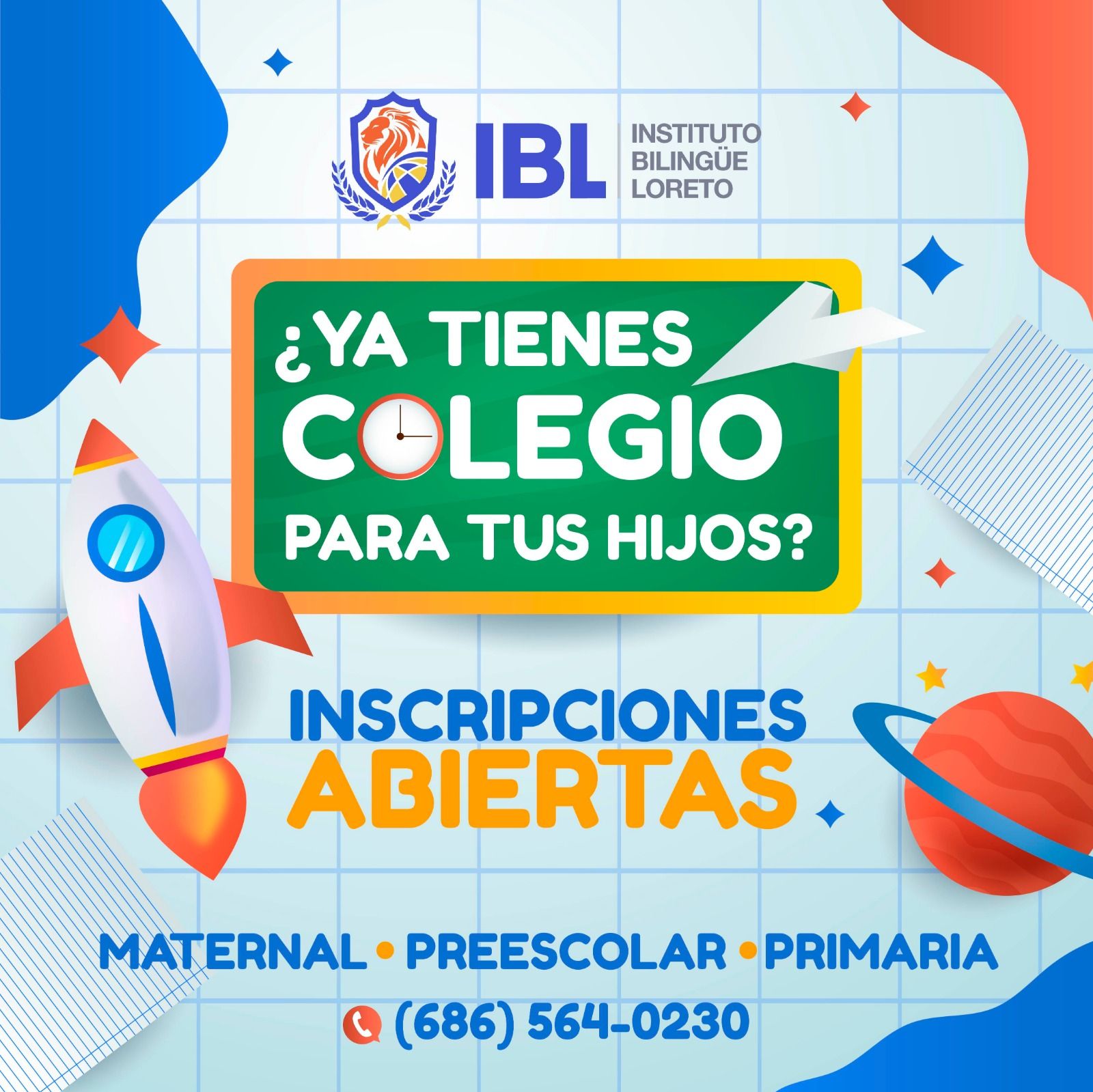 Instituto - Inscripciones abiertas para ciclo escolar 2025-2026 Durante ...