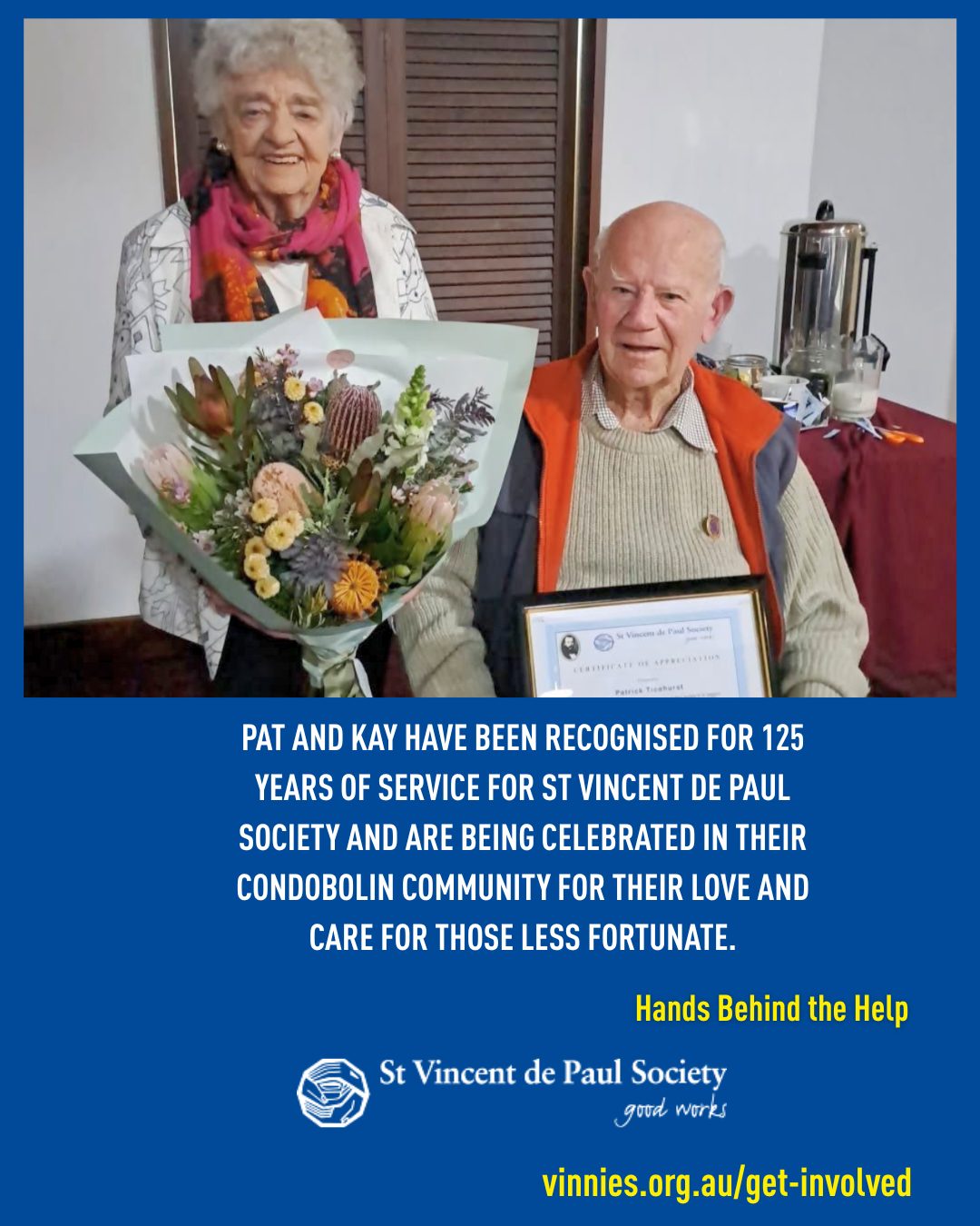 Pat and Kay have poured their hearts... - Vinnies Australia | Facebook