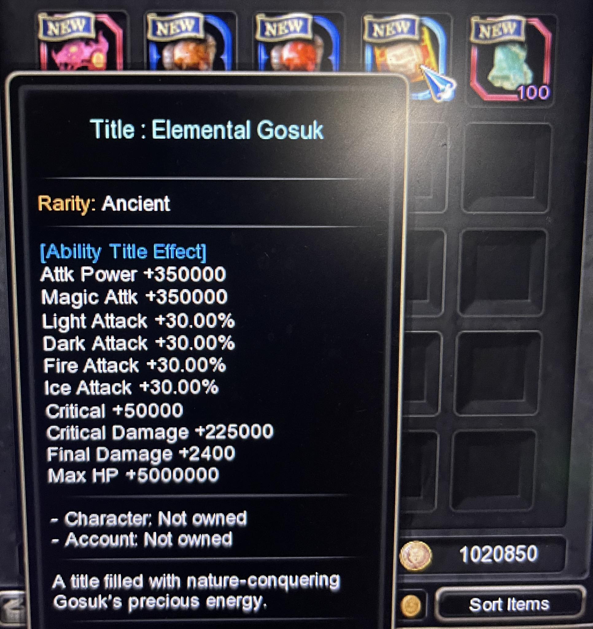 SOLD SOLD THANK YOU 🙏 Selling ELEMENTAL GOSUK TITLE | Facebook