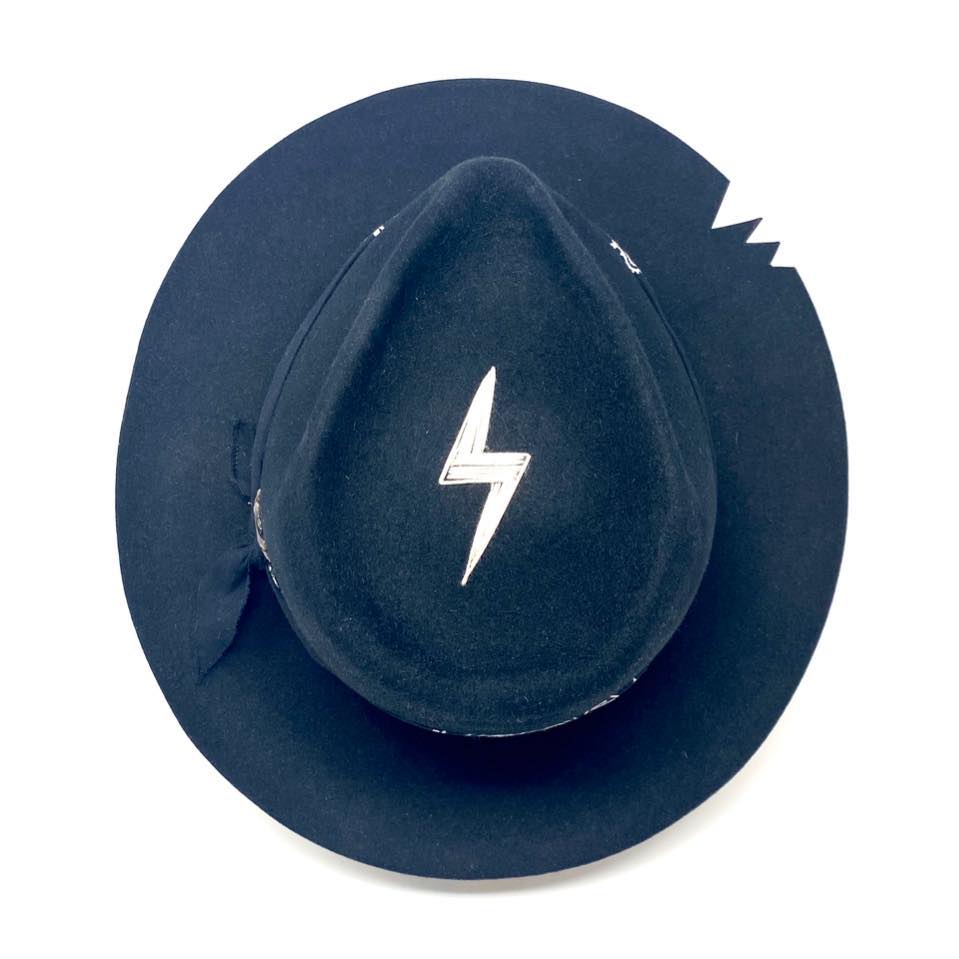 Black on black on black #topangacanyon #hatshop #hatmaker #customhat # ...