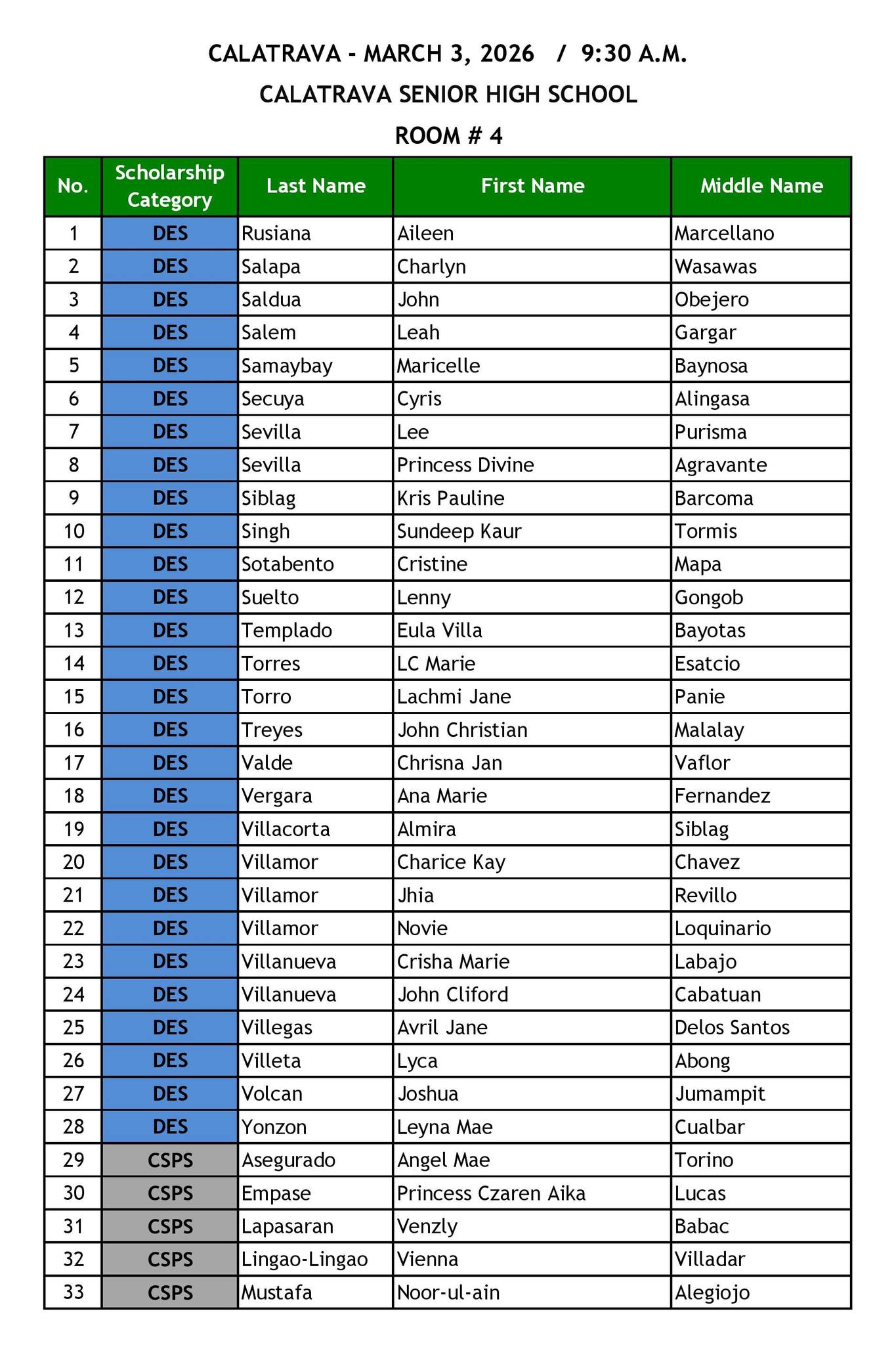 NOSP - NOSP QUALIFYING EXAMINATION FOR SCHOOL YEAR 2026-2027 𝐄𝐗𝐀𝐌 ...