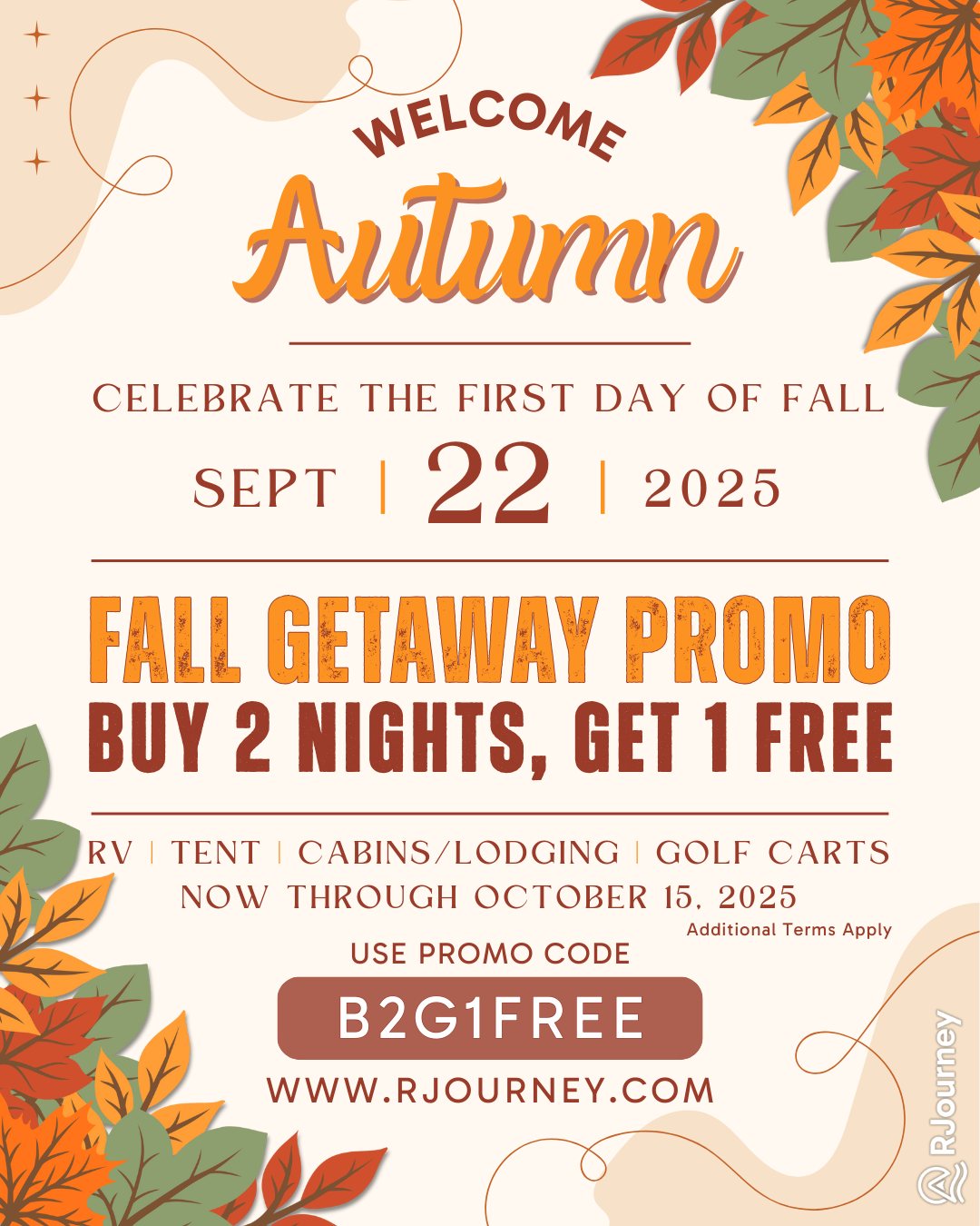 🍂🍁 Happy First Day of Fall! 🍁🍂... - Rjourney RV Resorts LLC | Facebook