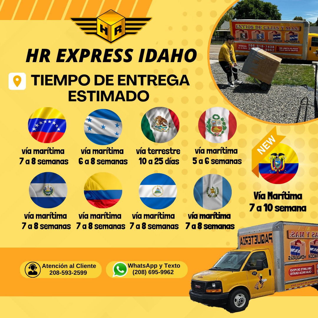 📦 ¡Con HR EXPRESS tus... - Paqueteria Hr Express Idaho | Facebook