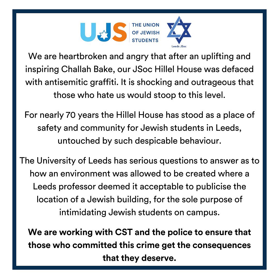 We are heartbroken and... - UJS - Union of Jewish Students