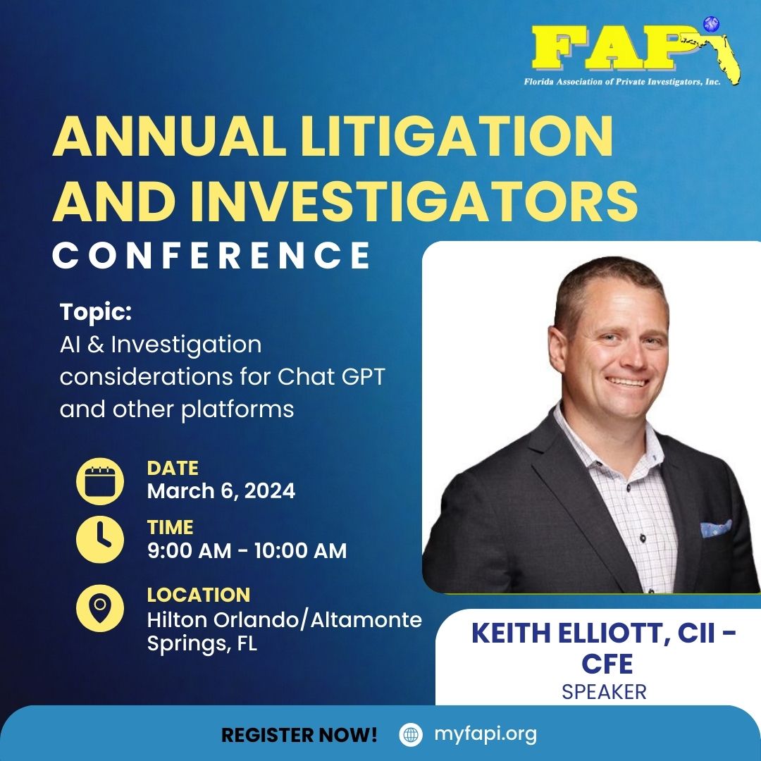 🌟 Speaker: Keith Elliott, CII - CFE – CEO of Reed Research Limited ...